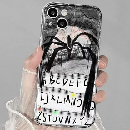 Strange Things Letters A-Z Phone Cases For iPhone 16 15 14 13 12 11 Pro Max XR 8 7 Plus 13 12 Mini Soft Transparent Cover