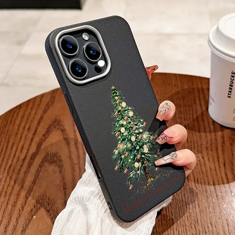 Christmas Tree Cartoon Cute Phone Case For iPhone 11 Cases iPhone 13 12 14 15 16 Pro Max 7 8 Plus X XS XR SE2 Shockproof Cover