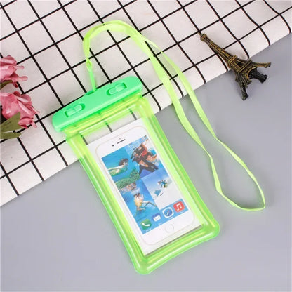 2025 Waterproof Swimming Mobile Phone Cases Macron AirBag Hanging Neck Cases Diving Skiing Phone Bag for All Phones 7 Inch