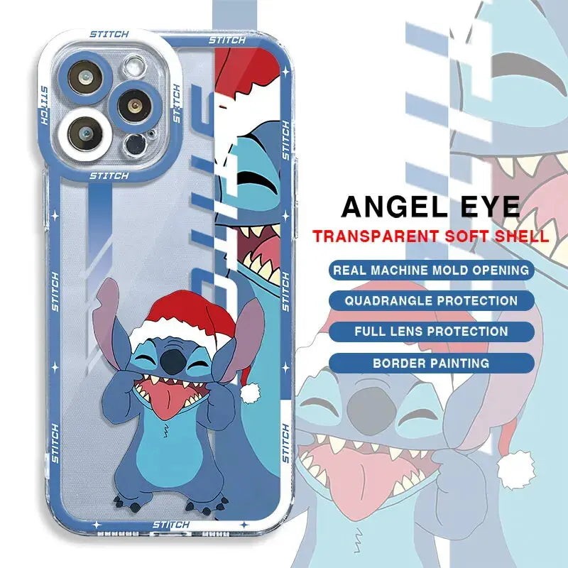 Christmas Stitch Cute Phone Case For IPhone 17 Air 16 14 12 11 Pro Max 15 Plus 13 Mini 16E Cool Simple Full Protection Cover
