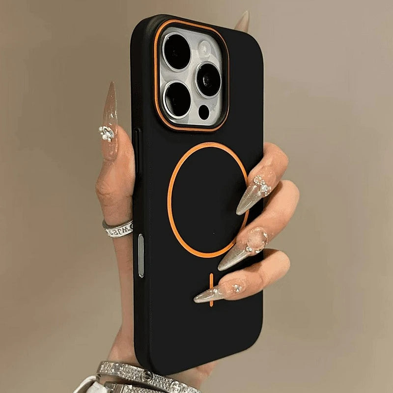 Luxury Magsafe Wireless Charging PC Phone Cases For iPhone 12 13 14 15 16 Pro Max Plus Matte Magnetic Bumper Cases Cover