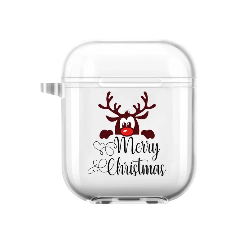 Christmas Santa Elk Earphone Case for Airpods 4th 3rd 2 Pro Shockproof Cover for Airpod 2 3 1 Protective Accessorie Shell Fundas