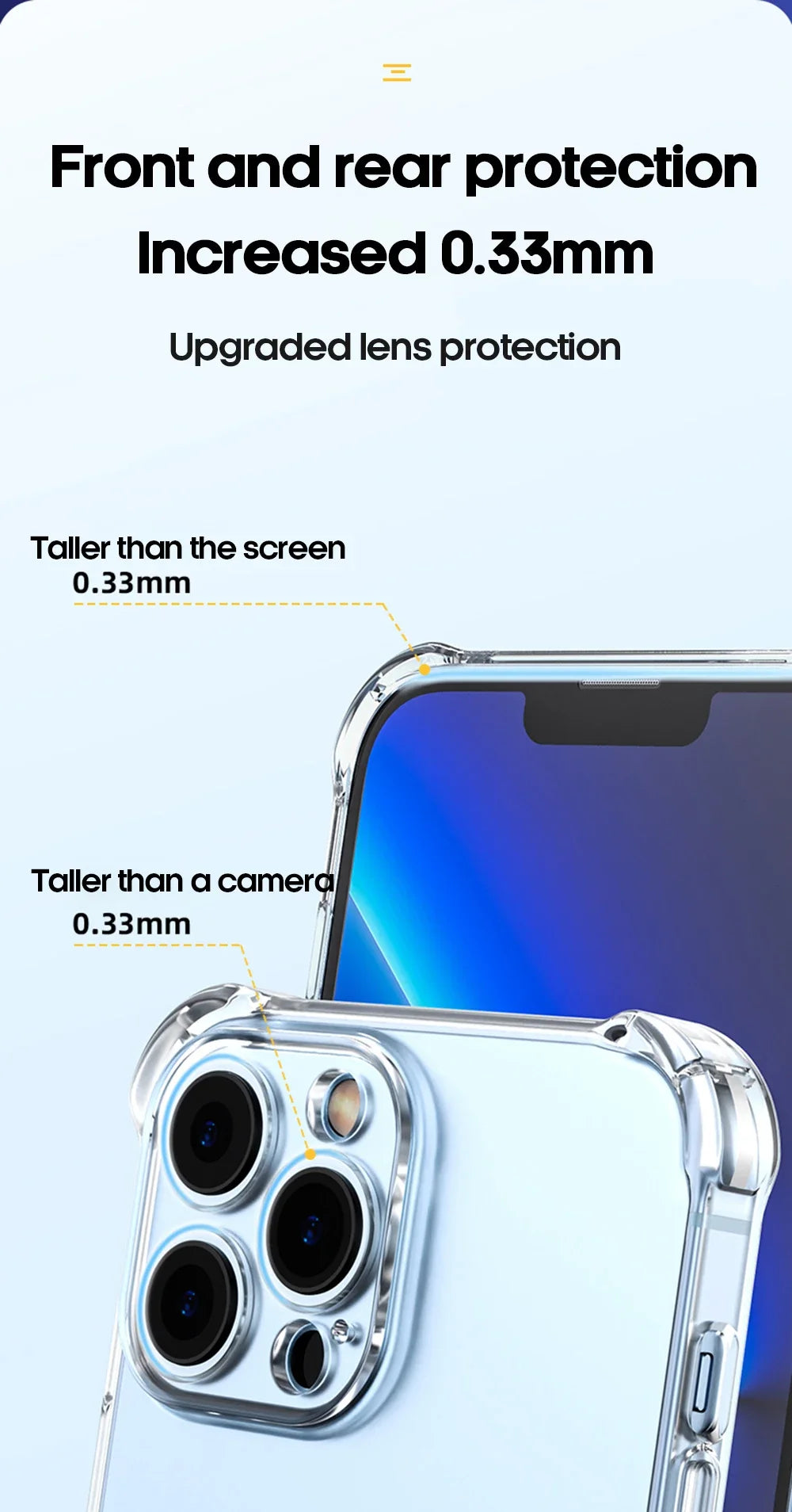 Shockproof Silicone Clear Phone Case For iPhone 13 11 12 14 17 Pro Max Mini Lens Protection Back Case For iPhone 15 16 PRO XS XR