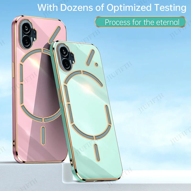 For Nothing Phone 1 Case For NothingPhone1 Phone1 Silicone Shockproof Back Cover Coque Carcase 6D Plaiting Soft TPU Phone Cases