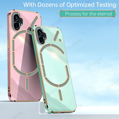 For Nothing Phone 1 Case For NothingPhone1 Phone1 Silicone Shockproof Back Cover Coque Carcase 6D Plaiting Soft TPU Phone Cases