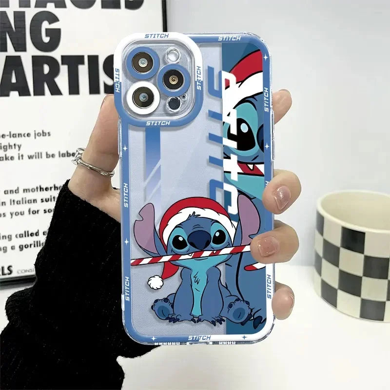 Christmas Stitch Cute Phone Case For IPhone 17 Air 16 14 12 11 Pro Max 15 Plus 13 Mini 16E Cool Simple Full Protection Cover