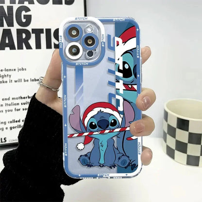 Christmas Stitch Cute Phone Case For IPhone 17 Air 16 14 12 11 Pro Max 15 Plus 13 Mini 16E Cool Simple Full Protection Cover