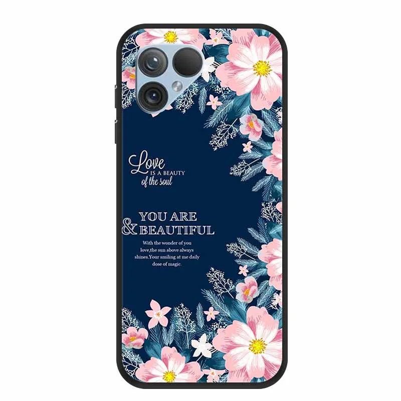 For Fairphone 5 Case 6.46" TPU Soft Silicone Bumper Luxury Back Cover Phone Cases for Fairphone5 5G Flower Cute Shockproof Coque