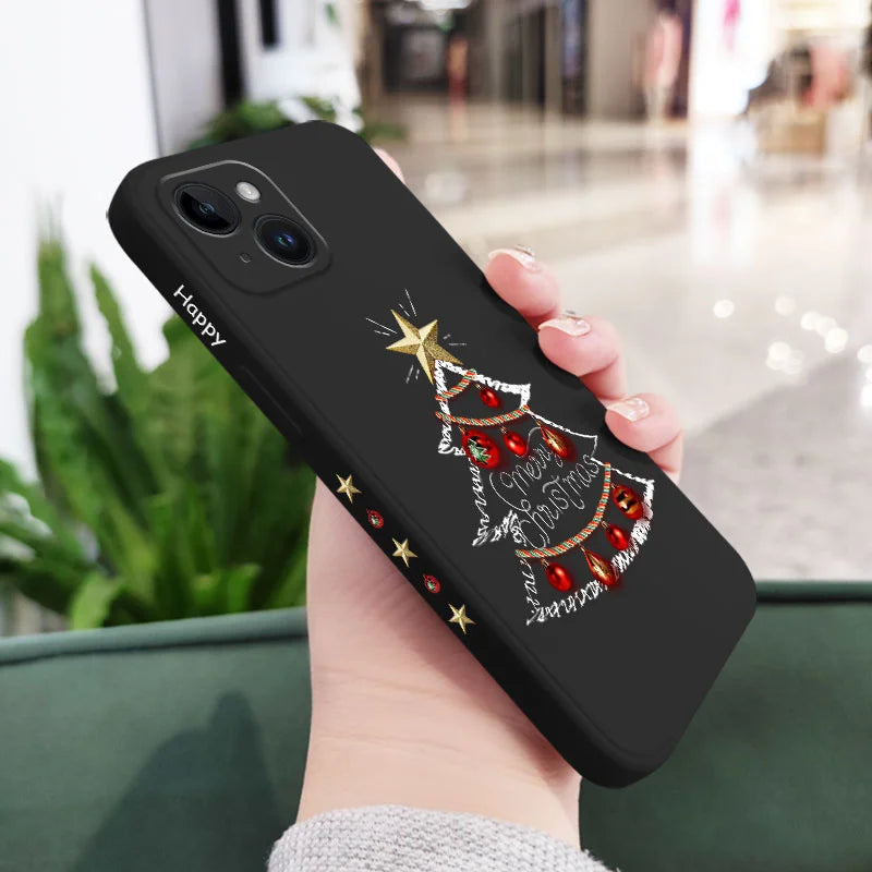 Christmas Motifs Phone Case For iPhone 17 Air 16 16E 15 14 13 12 11 Pro Max Mini X XR XS  8 7 Plus 6 6S Plus Cover