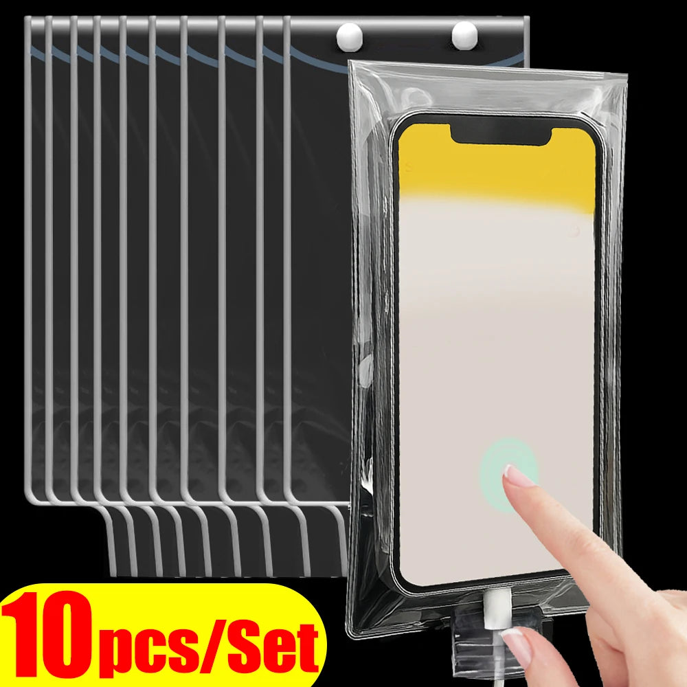 1-10PCS Waterproof Transparent Mobile Phone Cases Portable Mobile Phone Protector Pouch Bag for Cycling Bikinig Motorcycle