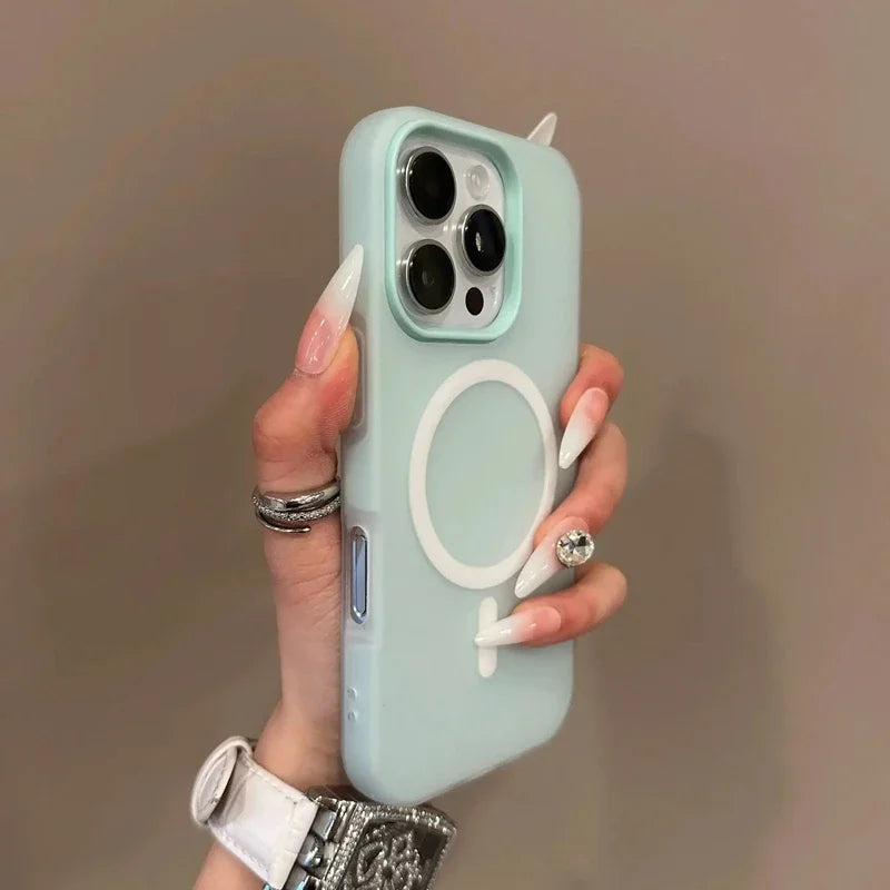 Luxury Candy For Magsafe Wireless Charge Matte Phone Case For iPhone 11 12 13 14 15 16 Pro Max Plus Magnetic Bumper Cases Cover