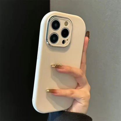 Cute Soft Silicone Candy Color Phone Case For iPhone 17 Air 11 12 13 14 15 16 Pro Max Plus Shockproof Bumper Back Cases Cover