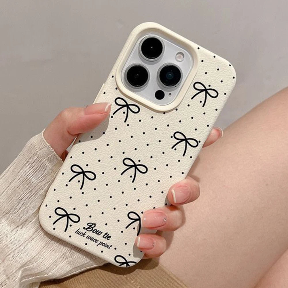 INS Leather Phone Case For IPhone 16 Pro Max Case IPhone 11 12 13 14 15 Pro MaxShockproof Soft Silicone Cover Case Funda Bumber