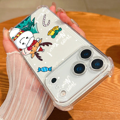 Christmas Tree Gifts Phone Case For iPhone Air 17 Pro 16 15 Pro Max 14 13 12 Pro 11 Shockproof Soft Silicone Transparent Cover