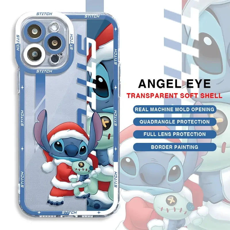 Christmas Stitch Cute Phone Case For IPhone 17 Air 16 14 12 11 Pro Max 15 Plus 13 Mini 16E Cool Simple Full Protection Cover