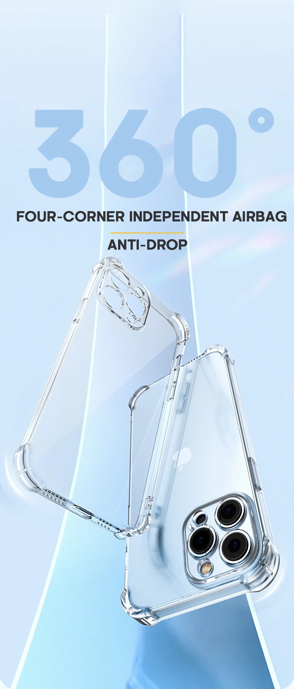 Shockproof Silicone Clear Phone Case For iPhone 13 11 12 14 17 Pro Max Mini Lens Protection Back Case For iPhone 15 16 PRO XS XR