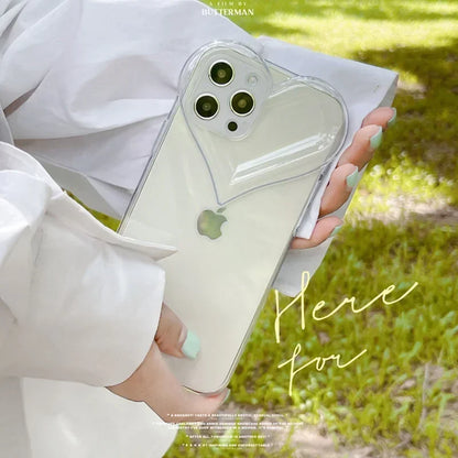 Love Heart Protect Lens Phone Cases For IPhone 17 16 Pro Max 15 14 13 12 11 Pro Xs XR 7 8 Plus SE2/SE3 TPU Shockproof Back Cover