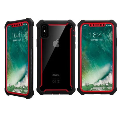 Heavy Duty Protection Urban Doom Armor PC+TPU Case for iPhone 16 15 14 13 12 11 Pro Max Plus Transparent Shockproof Cover