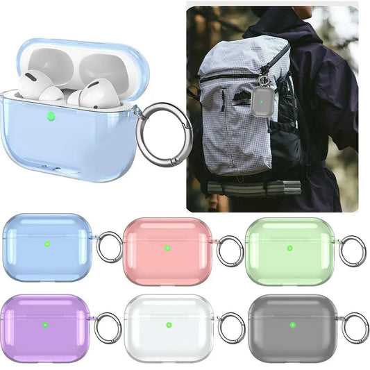 For AirPods Pro 3 Transparent Full Protective Shockproof Case Soft TPU Clear Headphone Cover With Keychain For Airpods Pro 3