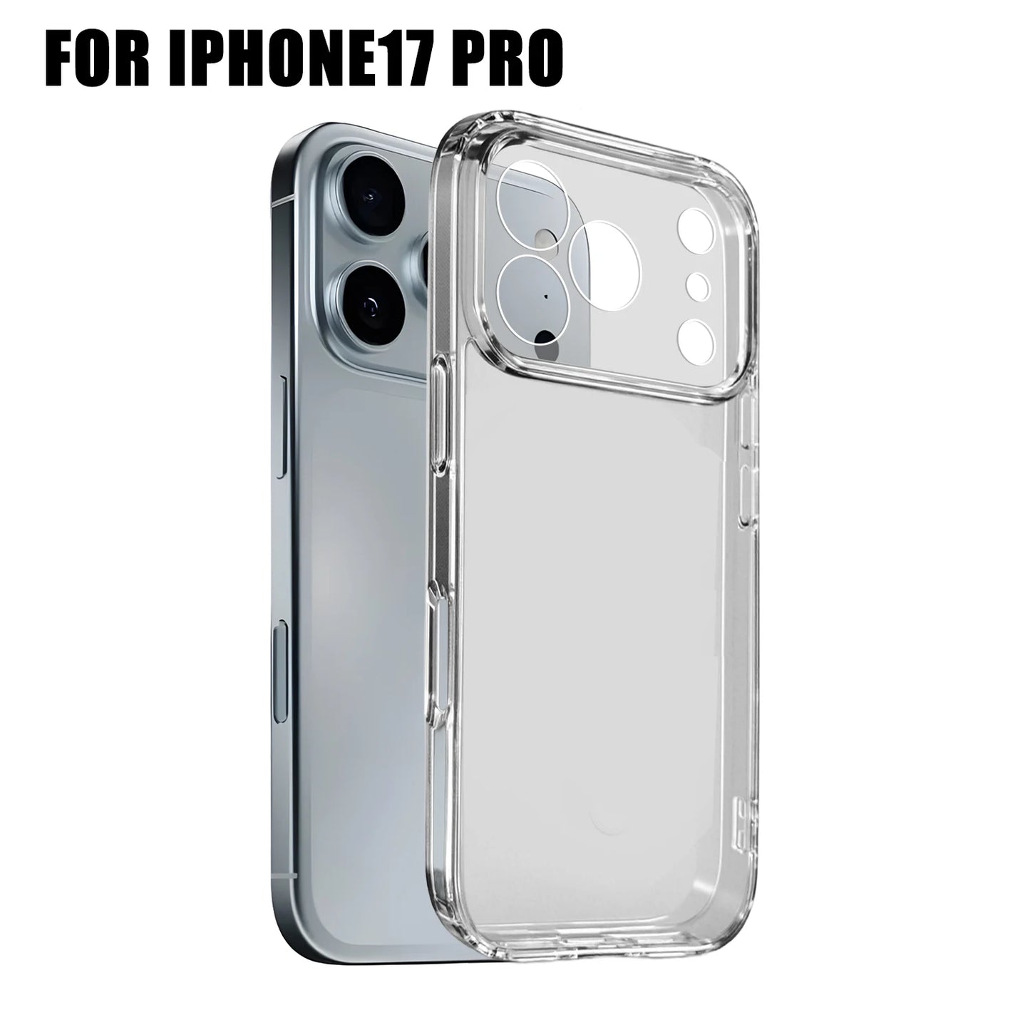 17Pro Shockproof Phone Cases Transparent Corner Protectors Phone Cover for IPhone 17/17 Air/17 Pro/17 ProMax Anti-scratch Case