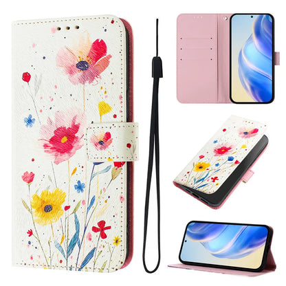 13 Leather Phone Case For iPhone 13 12 Mini 11 Pro 13Pro 12Pro Max 11Pro Coque Flip Cover Wallet Magnetic Painted Cases Cat Bear