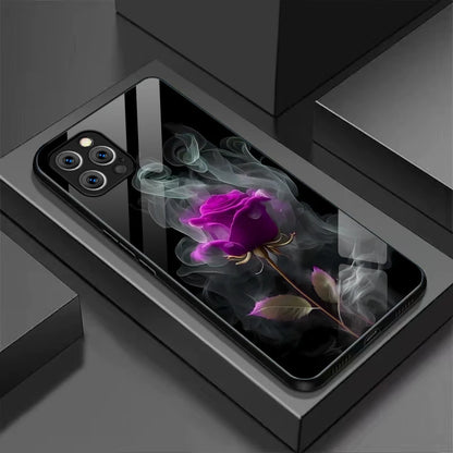 Suitable For [iPhone 11 12 13 14 15 16 Pro Max Plus Mini] Glass Phone Case Cover,Protect Soft Cover Cases