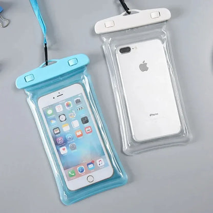 2025 Waterproof Swimming Mobile Phone Cases Macron AirBag Hanging Neck Cases Diving Skiing Phone Bag for All Phones 7 Inch