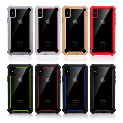 Heavy Duty Protection Urban Doom Armor PC+TPU Case for iPhone 16 15 14 13 12 11 Pro Max Plus Transparent Shockproof Cover