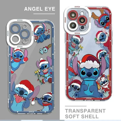 Christmas Stitch Cute Phone Case For IPhone 17 Air 16 14 12 11 Pro Max 15 Plus 13 Mini 16E Cool Simple Full Protection Cover
