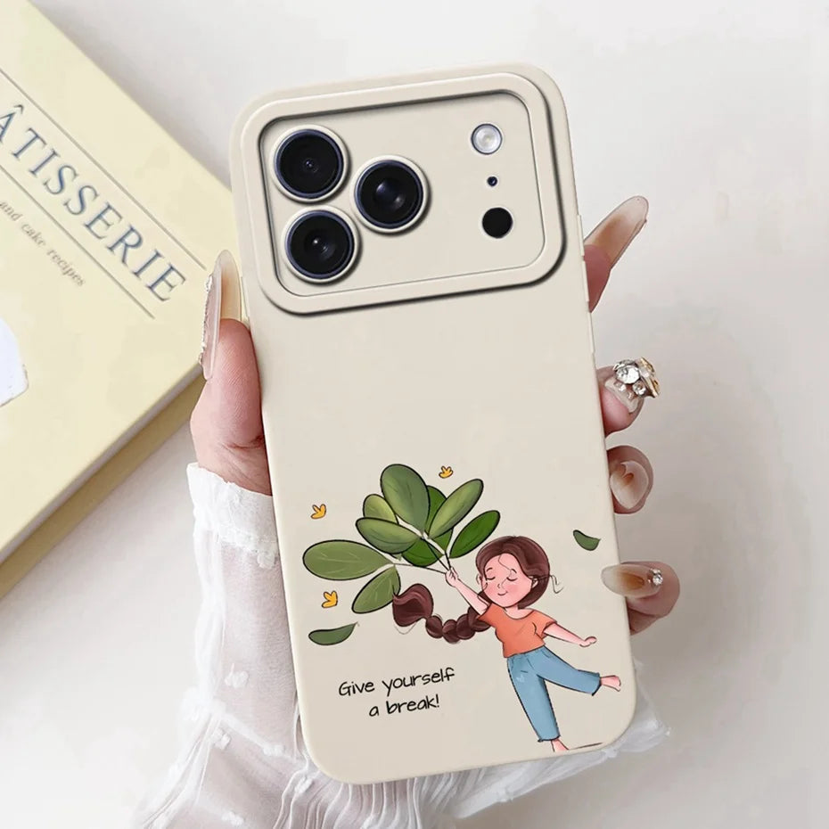 Cute Cartoon Phone Case For iPhone 17 Pro Max 17 Air Soft Silicone Shockproof Cases For iPhone17 17Pro 17Air Covers Bumpers