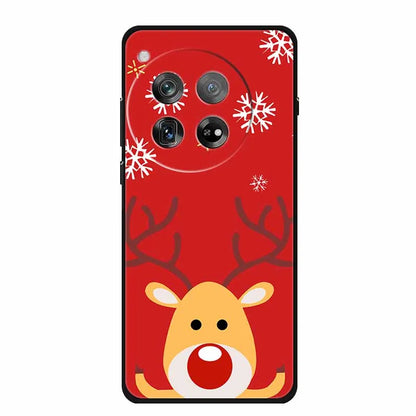 Christmas Phone Cases For Oneplus 12 12R 13 Case Black TPU Silicone For OnePlus 13 5G  TPU Protective Soft Cover 1+12 1+12R 1+13