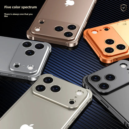 Luxury High-end Official Colour Alloy Aluminium Frame Phone Cases For IPhone 17 Air 17 Pro Max Anti-Shock Lens Rugged Back Cover