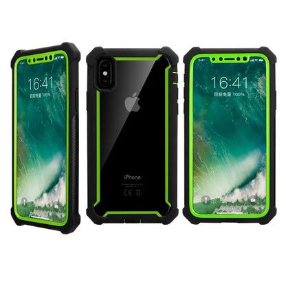 Heavy Duty Protection Urban Doom Armor PC+TPU Case for iPhone 16 15 14 13 12 11 Pro Max Plus Transparent Shockproof Cover