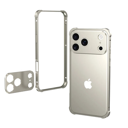 Luxury High-end Official Colour Alloy Aluminium Frame Phone Cases For IPhone 17 Air 17 Pro Max Anti-Shock Lens Rugged Back Cover