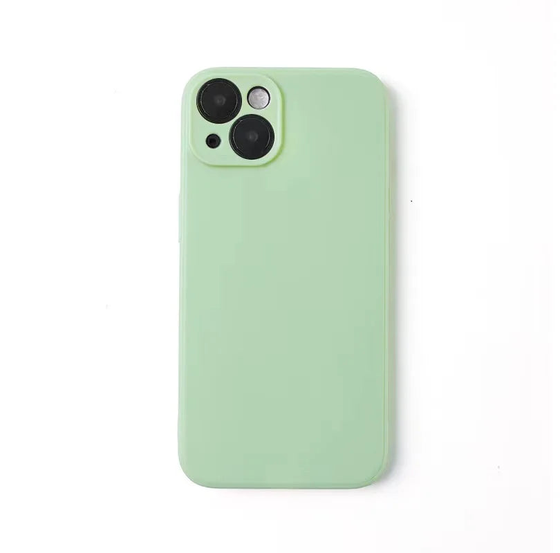 Liquid Silicone Phone Case for iphone 13 mini 14 15 Pro Max 15 Plus Candy Color Soft Back Cover Cases
