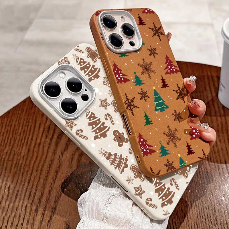 Christmas Tree Graphic Phone Case For iPhone 17 16 15 14 13 12 11 Pro Max X XR XS SE2 8 7 Plus Pro Air Matte Leather Back Cover