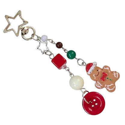 Christmas Themed Phone Strap Handmade Beaded Keychain Pendant for Fashion Lovers Drop Shipping
