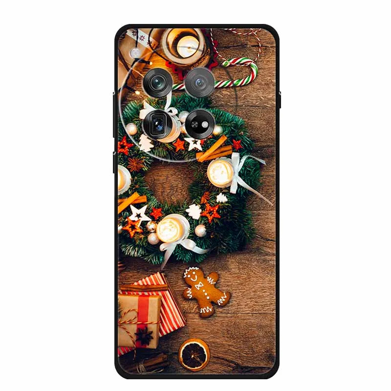Christmas Phone Cases For Oneplus 12 12R 13 Case Black TPU Silicone For OnePlus 13 5G  TPU Protective Soft Cover 1+12 1+12R 1+13
