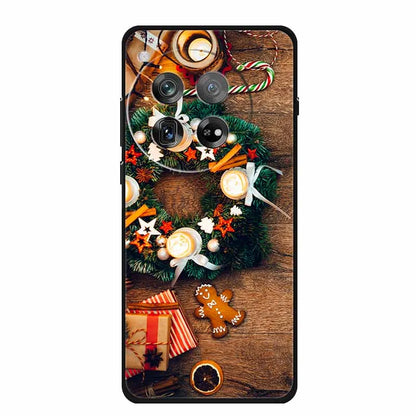 Christmas Phone Cases For Oneplus 12 12R 13 Case Black TPU Silicone For OnePlus 13 5G  TPU Protective Soft Cover 1+12 1+12R 1+13