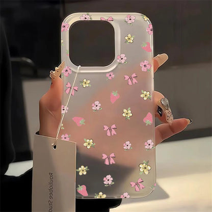 Flower Matte Case For iPhone 17 Cases iPhone 17 Air 16 Pro Max 12 14 11 13 15 Fundas Soft Shockproof Cover Leopard Phone Bumper