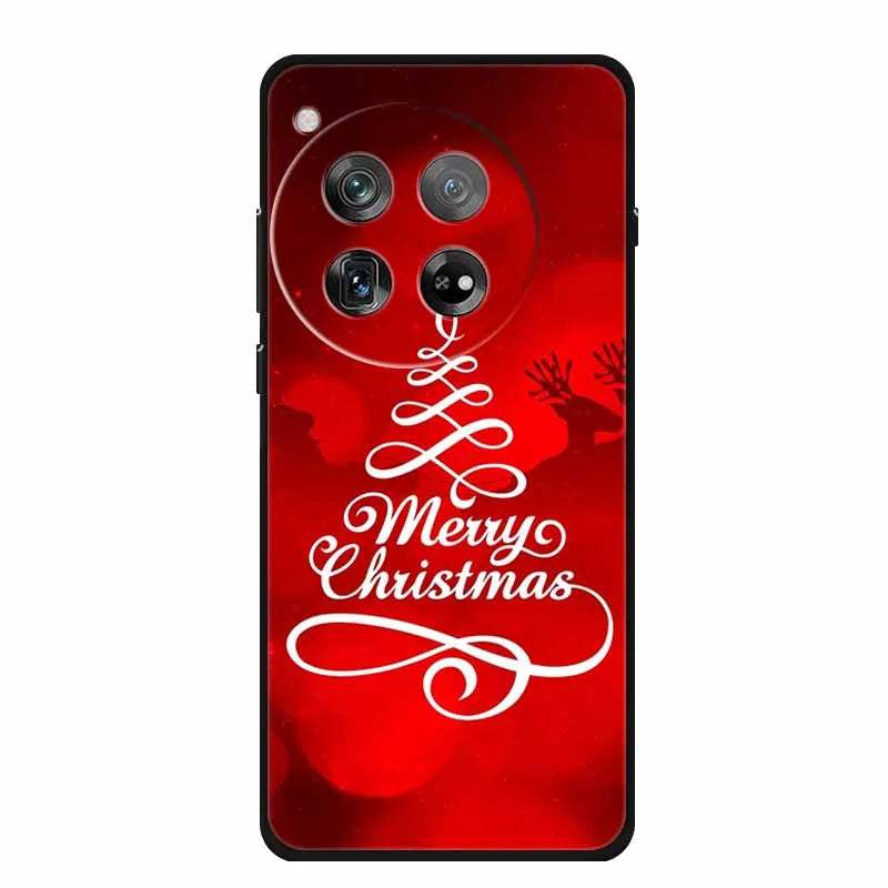 Christmas Phone Cases For Oneplus 12 12R 13 Case Black TPU Silicone For OnePlus 13 5G  TPU Protective Soft Cover 1+12 1+12R 1+13