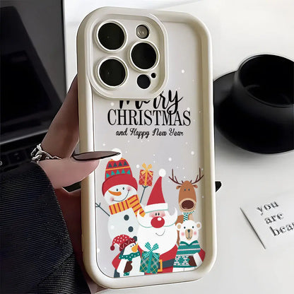 Christmas Elk Silicone Phone Cases For Motorola Moto G30 G05 G34 G04 G24 G14 G15 G22 G04S E32 E13 E40 E14 E22 G9 G Play 2025