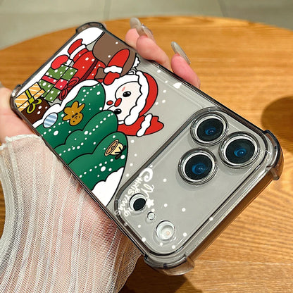 Christmas Tree Gifts Phone Case For iPhone Air 17 Pro 16 15 Pro Max 14 13 12 Pro 11 Shockproof Soft Silicone Transparent Cover