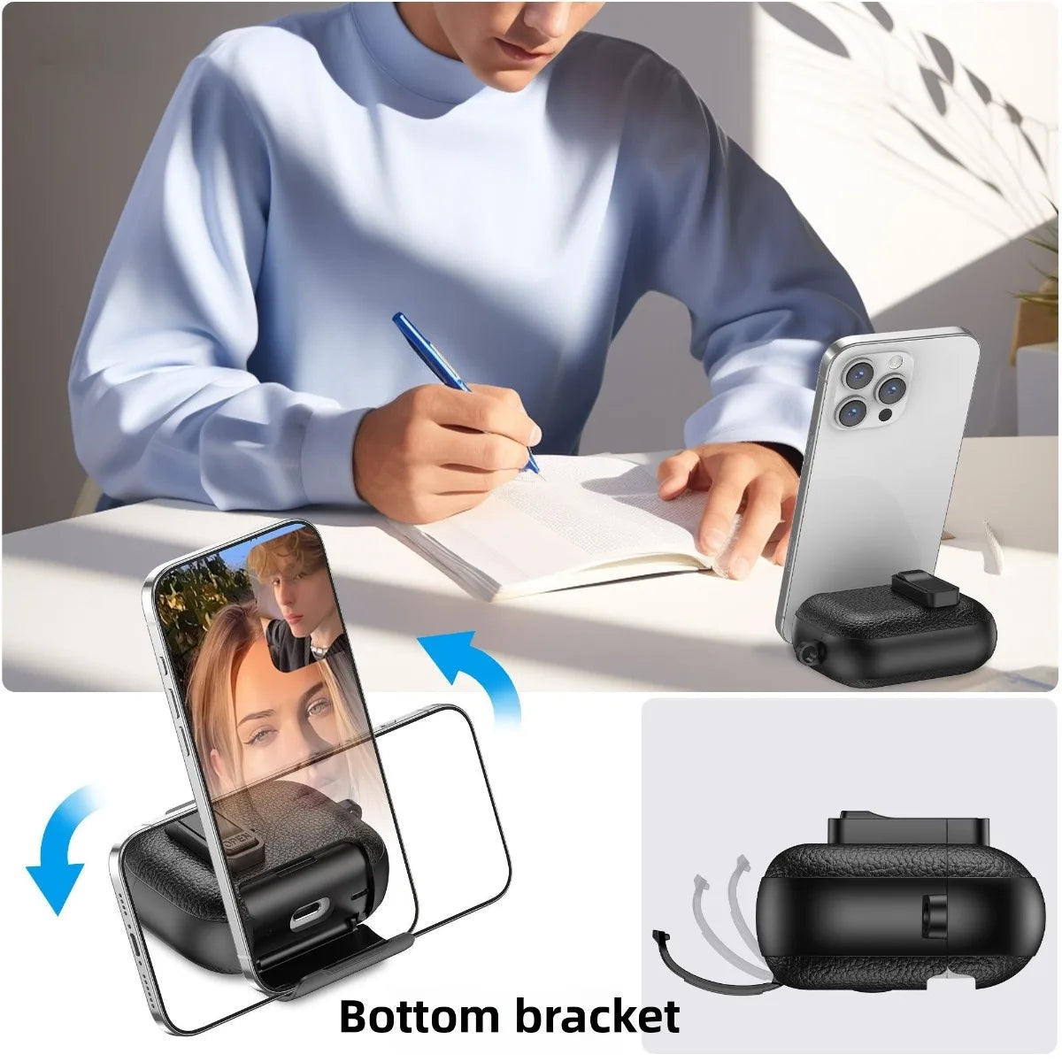 Can be used in mobile phone holders For AirPods Pro 3 Case Shockproof Protective Cover For AirPods 1 2 3 4 Pro Leather Bracket