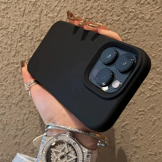 Luxury Silicone Shockproof Phone Case For iPhone 16 15 14 13 12 11 Pro Max Plus 16E High Guality Solid Color Cases Cover