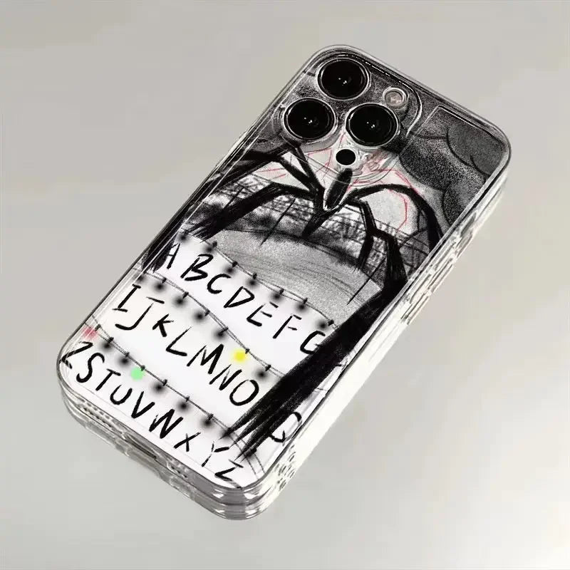 Strange Things Letters A-Z Phone Cases For iPhone 16 15 14 13 12 11 Pro Max XR 8 7 Plus 13 12 Mini Soft Transparent Cover