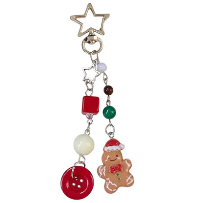Christmas Themed Phone Strap Handmade Beaded Keychain Pendant for Fashion Lovers Drop Shipping