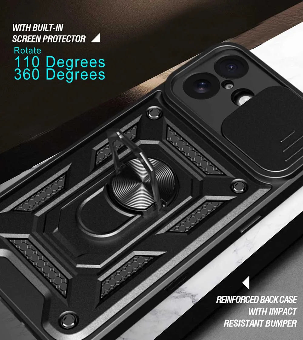 Shockproof Armor Case For iPhone 17 Car Holder Phone Cover for iPhone17 5G Camera Lens Protection Fundas
