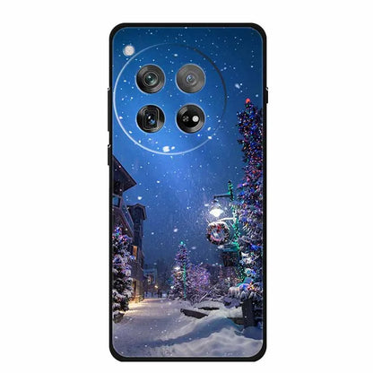 Christmas Phone Cases For Oneplus 12 12R 13 Case Black TPU Silicone For OnePlus 13 5G  TPU Protective Soft Cover 1+12 1+12R 1+13