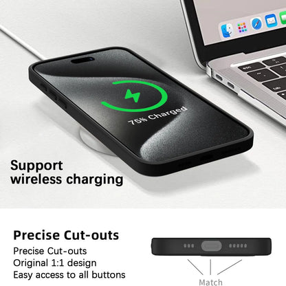 Shockproof Black Phone Case For iPhone 16 15 Pro Fundas For iphone 11 12 13 14 Pro Max 15 Plus Camera Protection Back Cover Case